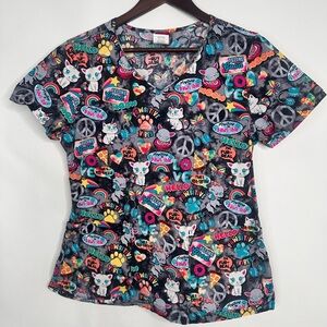 Dickies Colorful Nursing Scrub v neck short sleeve size Medium